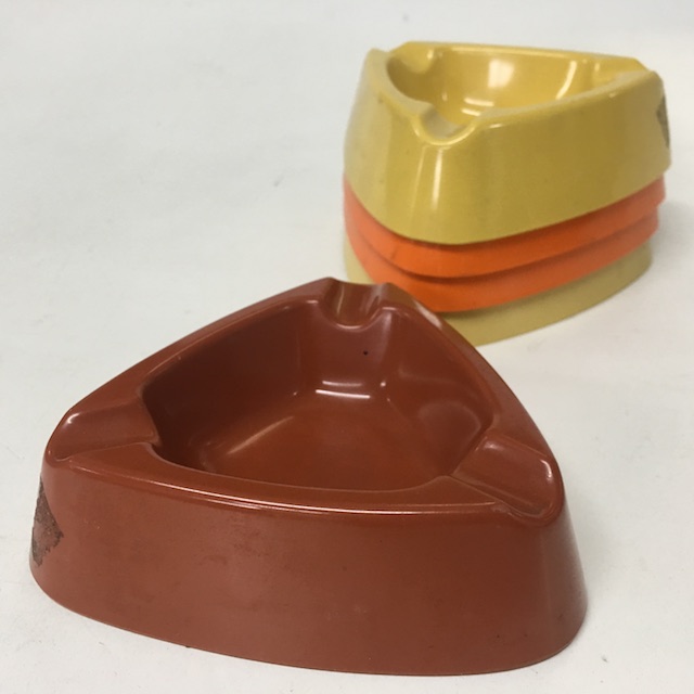 ASHTRAY, 1970s Melamine - Brown